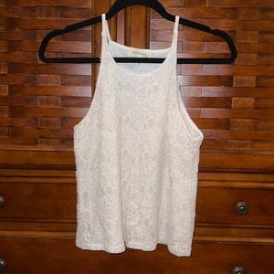 White small/xs halter neckline tank top